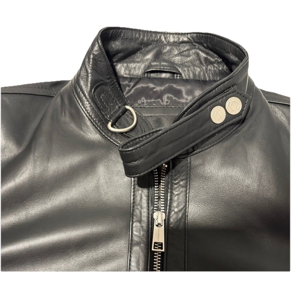Leather Cult Handcrafted SOFT Black Genuine Leather Jacket Zippered Pockets Mint - Picture 9 of 16